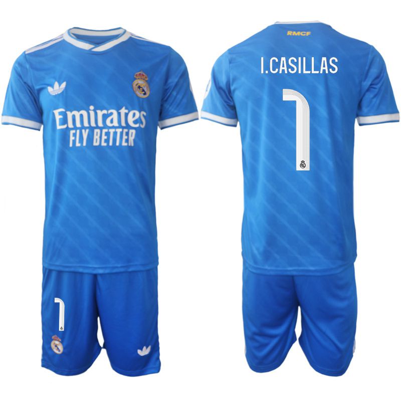 Men 2025-2026 Club Real Madrid away blue #1 Soccer Jersey